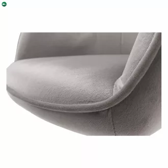Irodai szék, Velvet anyag világosszürke/fekete, EROL