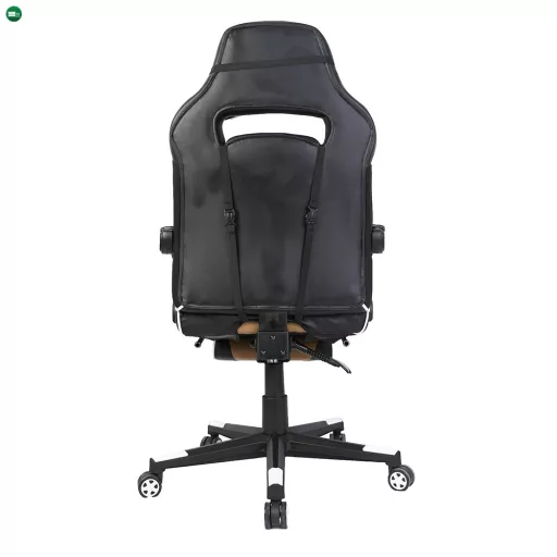 Irodai/gamer fotel, fekete/fehér/bézs, OZGE
