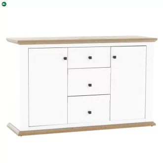 Komód MZ11, fehér/grand tölgy, LEON