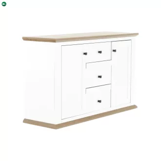 Komód MZ11, fehér/grand tölgy, LEON