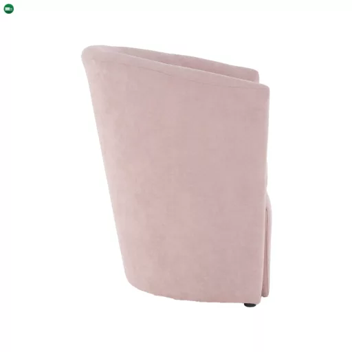 Klub fotel puffal, rózsaszín, ROSE