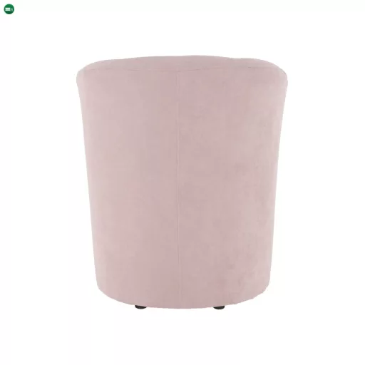 Klub fotel puffal, rózsaszín, ROSE