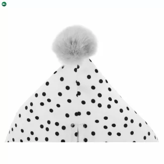 Babzsák, fehér/rózsaszín/szürke, POMPOM