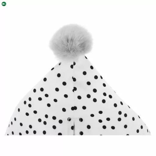 Babzsák, fehér/rózsaszín/szürke, POMPOM
