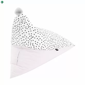 Babzsák, fehér/rózsaszín/szürke, POMPOM