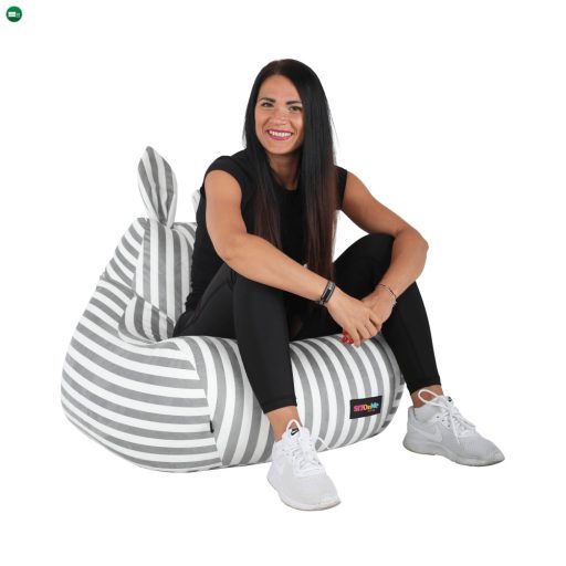Babzsák, fehér/szürke, LAPIN