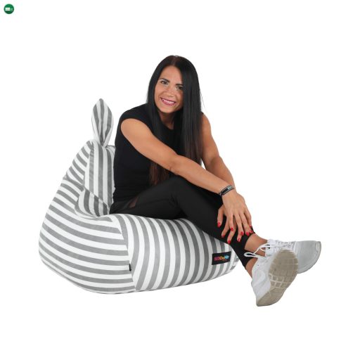 Babzsák, fehér/szürke, LAPIN