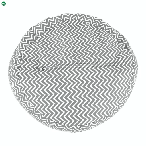 Babzsák, szürkés-fehér/cik cak minta, GOMBY