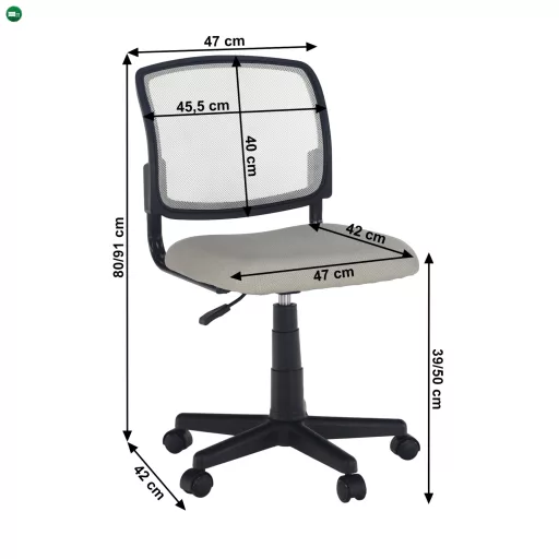 Forgószék, szürke/fekete, RAMIZA