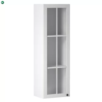   Felsőszekrény üveggel W40S, fehér/sosna andersen, bal PROVANCE