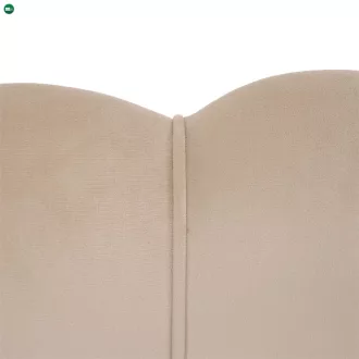   Pad Art-deco stílusban, bézs Velvet anyag/gold chróm-arany, NOBLIN