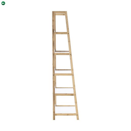 5 polcos állvány, fehér/természetes, KOEN TYP 3