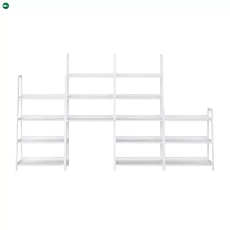 4 polcos állvány, fehér, REON TYP 2