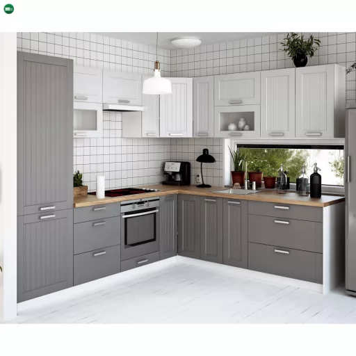 Felső szekrény, világosszürke/fehér, JULIA TYP 13