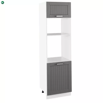 Beépített szekrény, sötétszürke/fehér, JULIA TYP 81