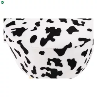  Puff kistehén alakban, Velvet anyag fehér/fekete/natúr, MOLLY