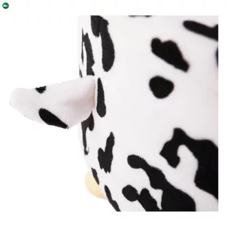   Puff kistehén alakban, Velvet anyag fehér/fekete/natúr, MOLLY