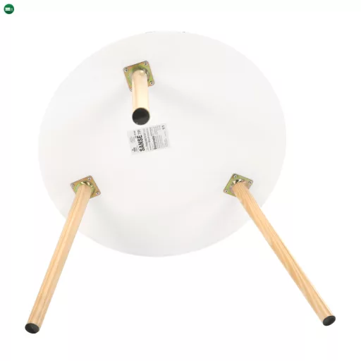 Kisasztal, fehér/természetes, SANSE TYP 1