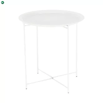 Kisasztal levehető tálcával, fehér, RENDER