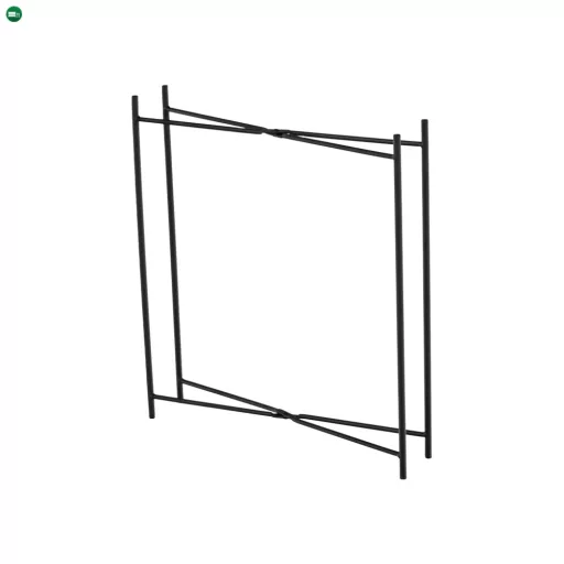Kisasztal levehető tálcával, fekete, RENDER