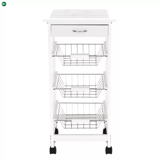 Tálalókocsi, fehér, KORUS