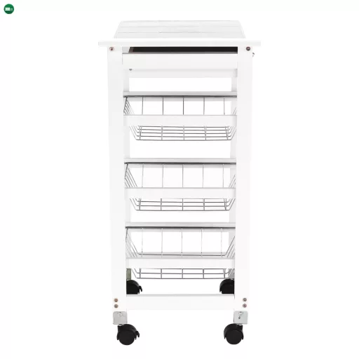 Tálalókocsi, fehér, KORUS