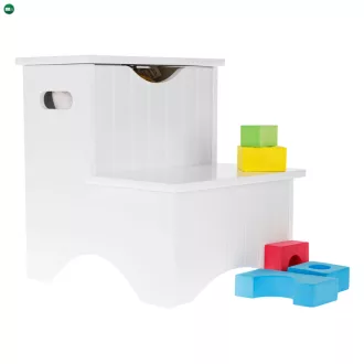 Gyereklépcsők tárolóval, fehér, HURLEY