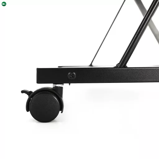 Mozgatható számítógépasztal/Gamer asztal kerekekkel, fekete, TARAK