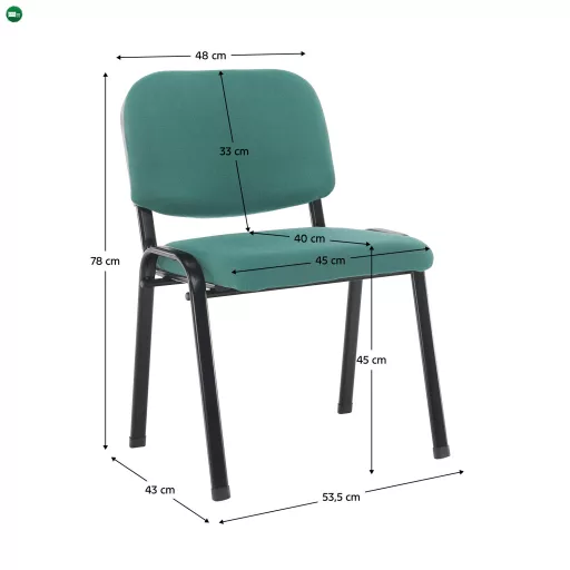 Irodai szék, zöld , ISO ECO