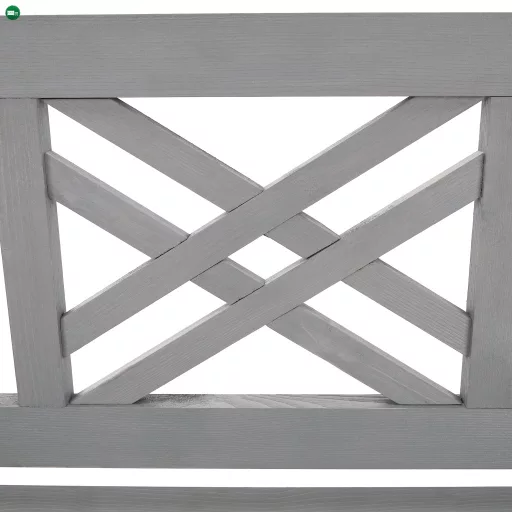 Fából készült kerti pad, szürke, 150 cm, FABLA