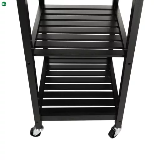 Tálalókocsi, természetes/fekete, ARETE