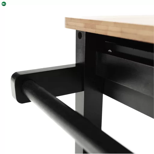 Tálalókocsi, természetes/fekete, ARETE