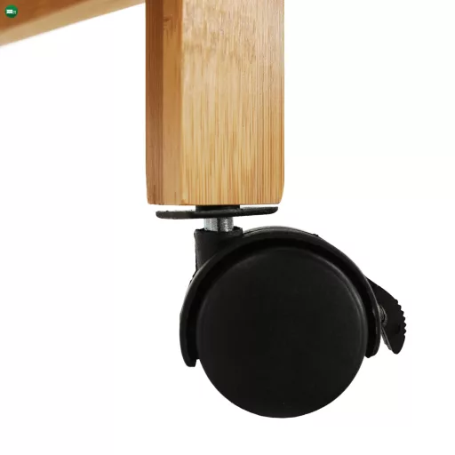 Tálalókocsi, természetes bambusz, NASHY