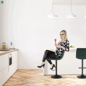 Bárszék, zöld/fekete, LAHELA