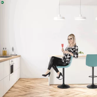 Bárszék, mentolos/fekete, LAHELA