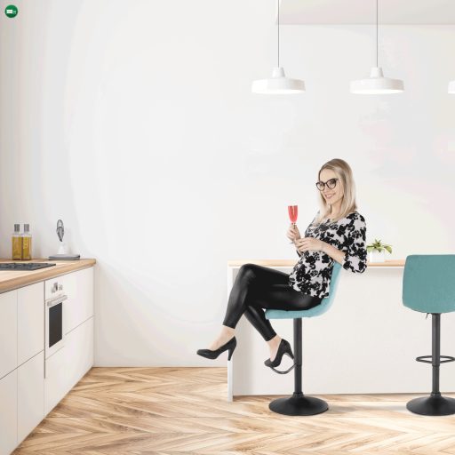 Bárszék, mentolos/fekete, LAHELA