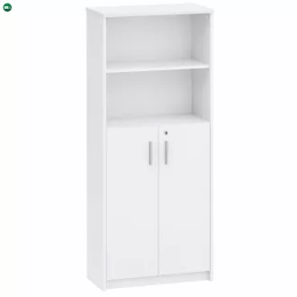Irattartó zárható szekrénnyel, fehér, JOHAN 2 NEW 10
