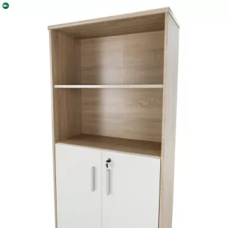   Irattartó zárható szekrénnyel, sonoma tölgy/fehér, JOHAN 2 NEW 10