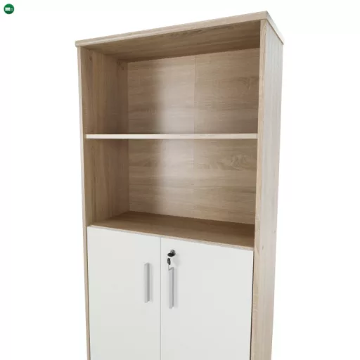 Irattartó zárható szekrénnyel, sonoma tölgy/fehér, JOHAN 2 NEW 10