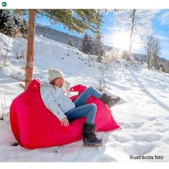Felfújható babzsák/lazy bag, narancssárga, LEBAG