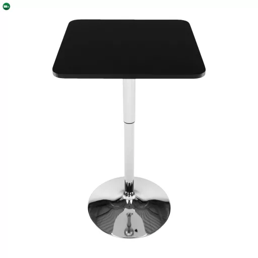 Magasság állítható bárasztal, fekete, 57x84-110 cm, FLORIAN