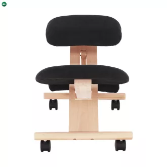 Ergonomikus térdelőszék, fekete/bükkfa, GROCO