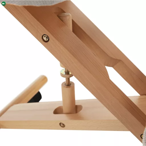 Ergonomikus térdelőszék, szürkésbarna Taupe/bükkfa, FLONET