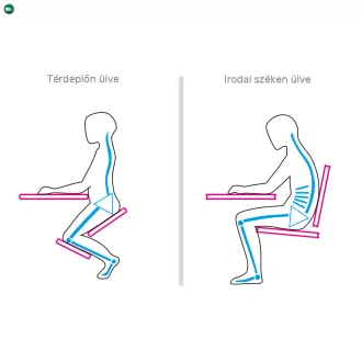 Ergonomikus térdelőszék, krémszínű/bükkfa, GROCO