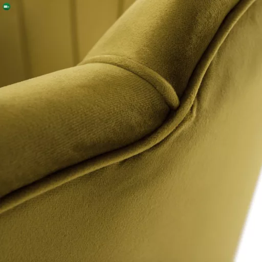 Fotel Art-deco stílusban, mustár színű Velvet anyag/gold chróm-arany, NOBLIN