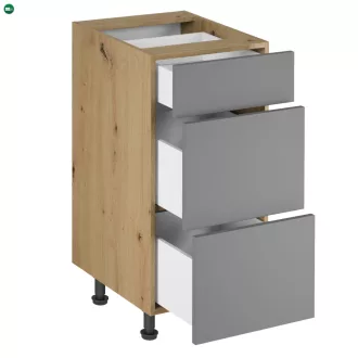 Alsó szekrény, artisan tölgy/szürke matt, LANGEN D40S3 P
