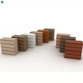 3 fiókos komód, fehér, HANY NEW  003