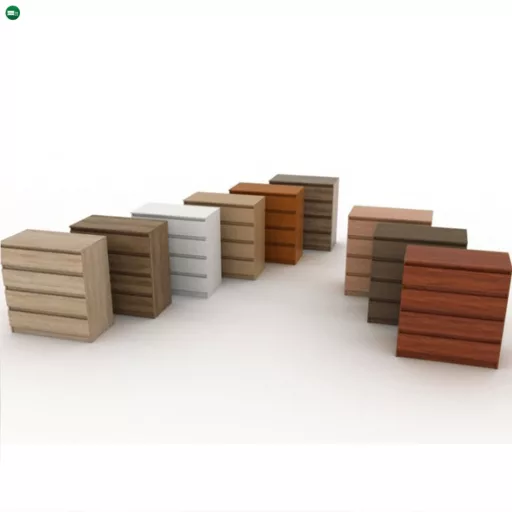 3 fiókos komód, fehér, HANY NEW  003