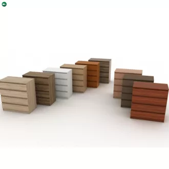 4 fiókos komód, tölgy sonoma, HANY NEW 004
