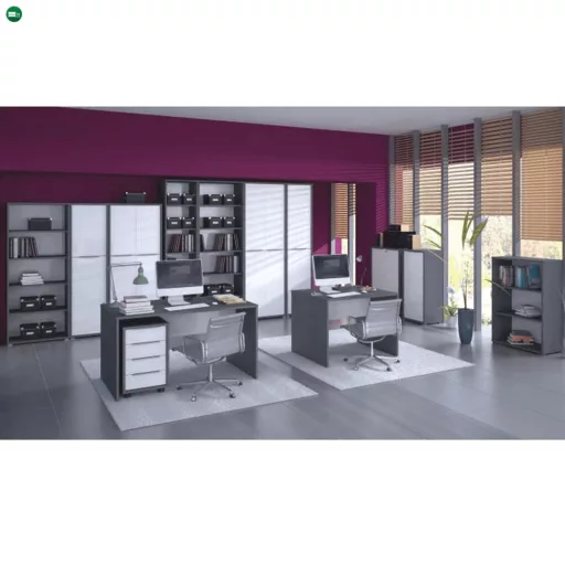 Fiókos elem zárral, grafit/fehér, RIOMA NEW TYP 30